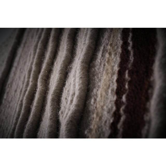 Abstract Hand Knotted Wall Tapestry, France, 1960s For Sale - Image 4 of 9