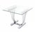 Pair of Chrome U Shape Bases Glass Square Top End Side Tables Stands MINT! For Sale - Image 9 of 9