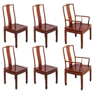 Chinese Ming Style Dining Chairs, 1970s, Set of 6 For Sale