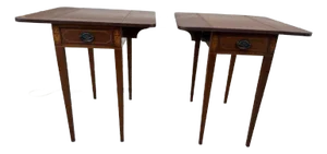 Pair of Biggs Inlaid Mahogany Federal Pembroke Tables