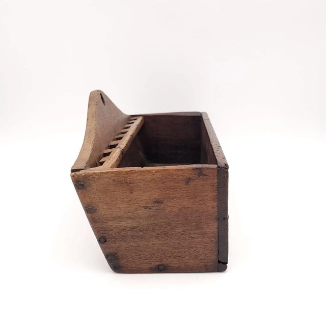 Traditional Oak Candle Box or Spoon Rack, England Circa 1750 For Sale - Image 3 of 9