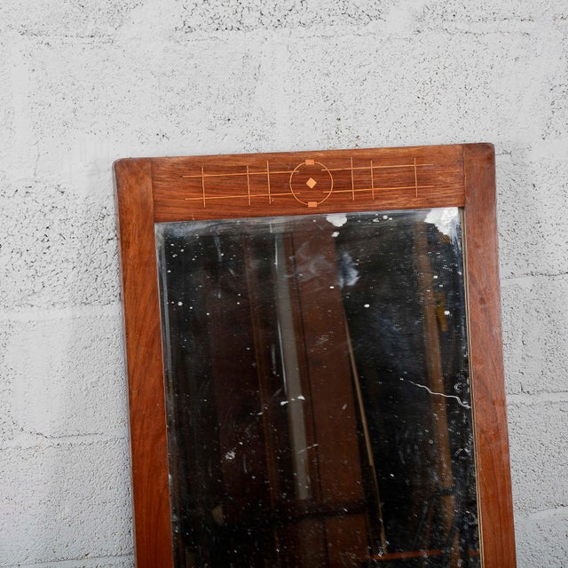 Art Deco Mirror with Cut glass and Inlays For Sale - Image 15 of 17