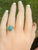 The Sandpiper Lane: Vintage Mid Century Yellow Gold Turquoise Ring For Sale - Image 11 of 11