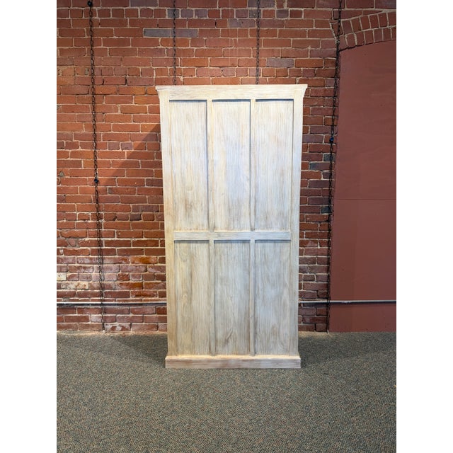 2000 - 2009 Rustic Distressed Indian-Style Wooden Armoire / Bookcase For Sale - Image 5 of 5