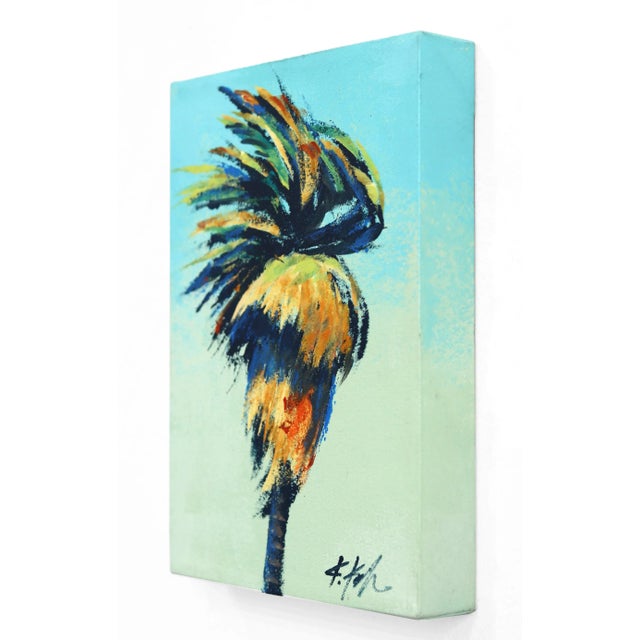 Windy Palm - Contemporary Botanical Landscape Tree Acrylic Painting by Kathleen Keifer For Sale In Los Angeles - Image 6 of 8