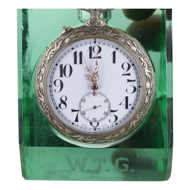 Huge Antique Miners Presentation Pocket Watch 50mm works 70mm case 58mm dial For Sale