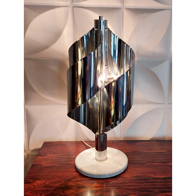 Shaped Table Lamp by Goffredo Reggiani, in Flawless conditions. Designed 1970 to 1979 This piece is attributed to the...