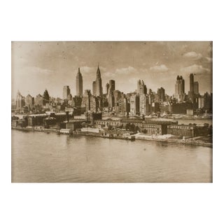 New York City Skyscrapers, Silver Gelatin Black and White Photography Framed, 1931 by Press Agency Keystone View Company For Sale