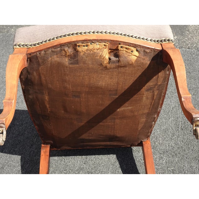 Pair French Tapestry Chairs W Castors For Sale - Image 10 of 12