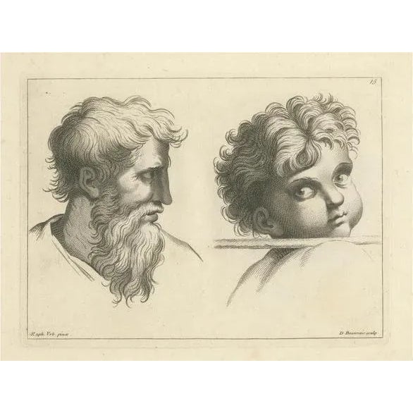 Beauvais, Generations in Profile: Time's Contrast, 1740, Print For Sale - Image 6 of 6