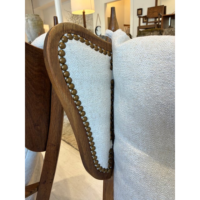 Pair of Wood and Upholstered Armchairs, 1940s/50s, France For Sale - Image 11 of 17