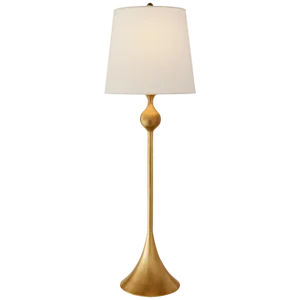 AERIN for Visual Comfort Signature Dover Buffet Lamp in Gild with Linen Shade