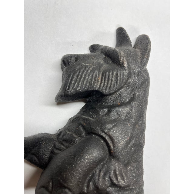 1940s Vintage Cast Iron Scottie Dog Door Stop For Sale - Image 5 of 5