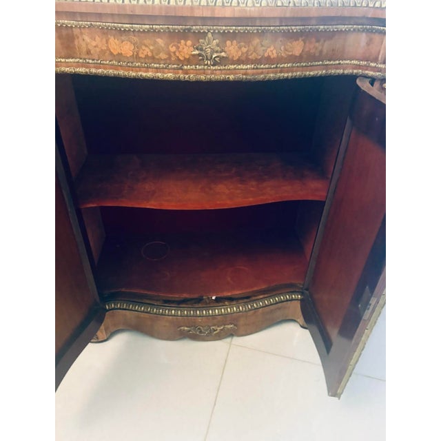 Antique Serpentine Marquetry 4-Door Credenza, 1860s For Sale - Image 6 of 18