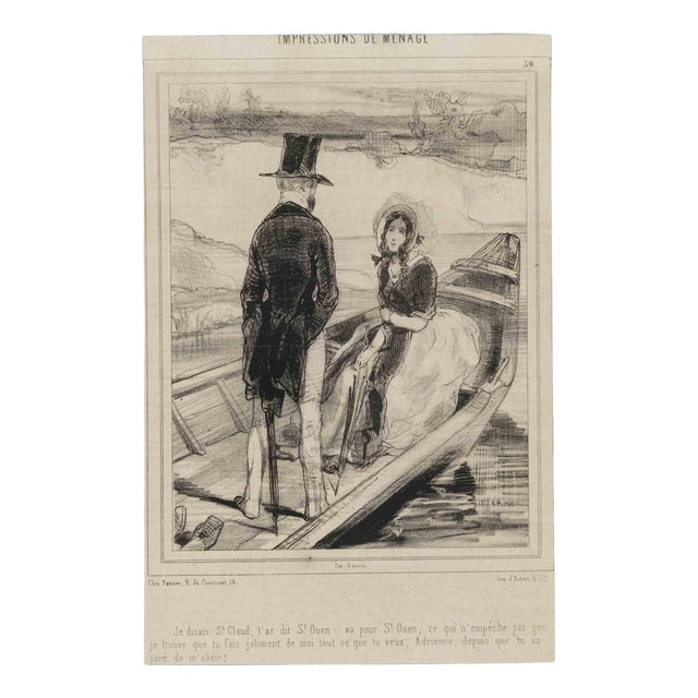 Paul Gavarni, Impressions of Ménage, 19th Century, Lithograph For Sale