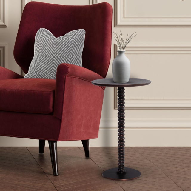 Kenneth Ludwig Chicago Brancusi Antique Bronze Drinks Table For Sale - Image 4 of 6