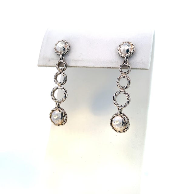 John Hardy Estate Woven Cable Dangle Earrings Sterling Silver DETAILS Long GraduatedStyle: Woven Cable Dangle...