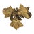 Art Nouveau Gilt Metal Three Light Candelabrum With Leaf and Vine Base 8.5" For Sale - Image 12 of 12