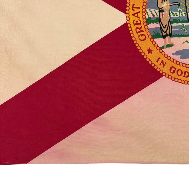 Late 20th Century Vintage Cotton State Flag of Florida For Sale - Image 5 of 5