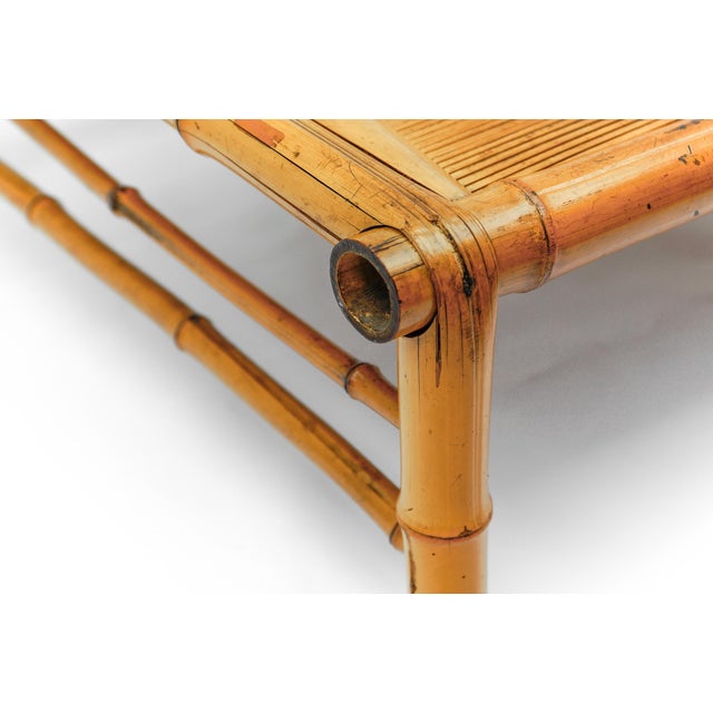 Mid-Century Minimalist Japanese Bamboo Tea Table, Japan, 1950s For Sale - Image 12 of 16