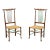 Mid 20th Century Cherry Farmhouse Dining Side Chairs With Rush Seats - Pair B For Sale