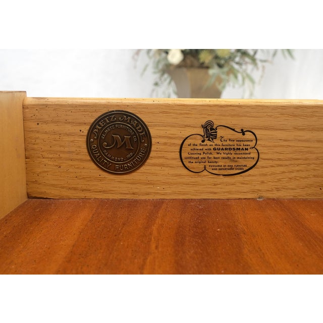 Henredon Burl Wood Panel Brass Birch 7 Drawer Mid Century Modern High Boy Dresser For Sale - Image 4 of 12