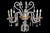 This amazing 5 arms sconces supporting a set of precious cut crystal prisms , octagons and " pastorals " on gilded cup....