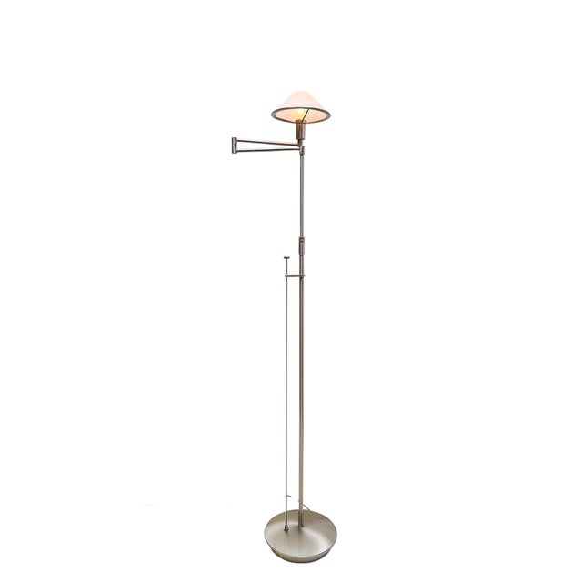 Metal Adjustable Floor Lamp with Swing Arm Marked Holtkotter, 1970s For Sale - Image 7 of 17