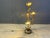 Beautiful torch cut brass lotus flower floor lamp by Maison Jansen. Three light sources. Base is made from brass and...