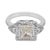 Contemporary Vintage Gia 1.72 Carat Rectangular Cut Diamond 14k White Gold Ring, Size 5.25 For Sale - Image 3 of 8