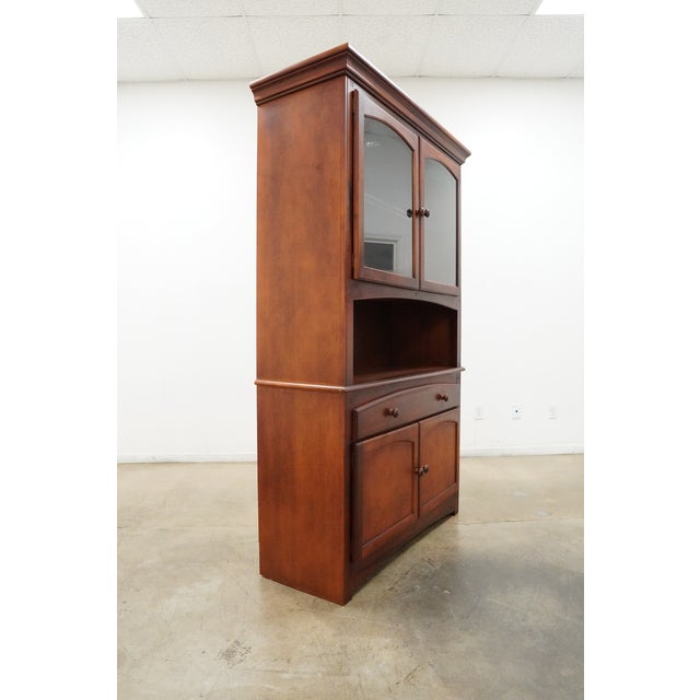 Wood Bassett Furniture Traditional China Cabinet For Sale - Image 7 of 14