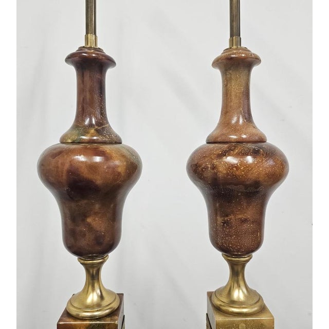 1920s Table Lamps in Onyx and Bronze, France, 1920s, Set of 2 For Sale - Image 5 of 18