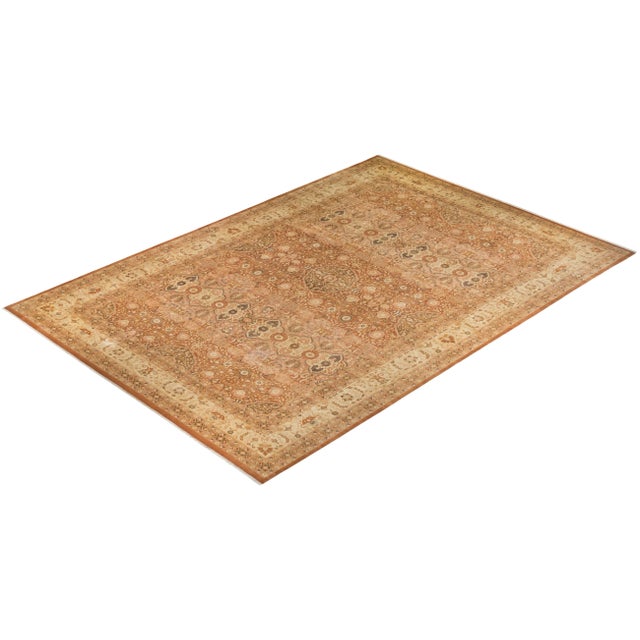 Brown Mogul Collection Hand-Knotted Area Rug - Brown 12' 1" x 17' 5" For Sale - Image 8 of 9