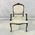 1980s Vintage Hollywood Regency French Provincial Open Arm Bergere Side Chair, Newly Reupholstered For Sale - Image 4 of 17