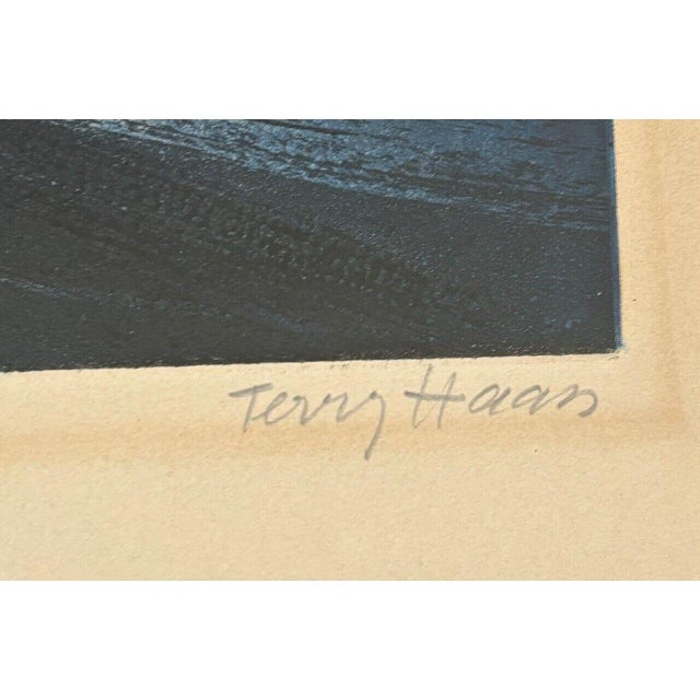 Paper Terry Haass 'interspatial' Abstract Expressionist Aquatint Etching- Atelier 17 For Sale - Image 7 of 12