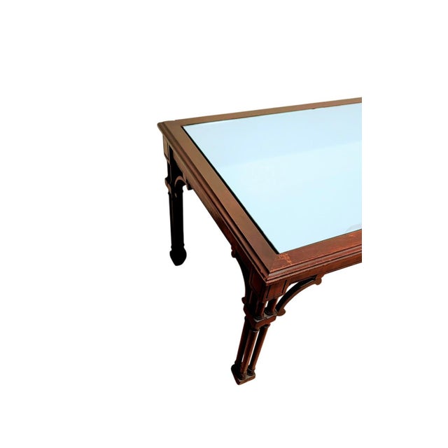 Art Deco Vintage Mirror Top Coffee Table For Sale - Image 3 of 5