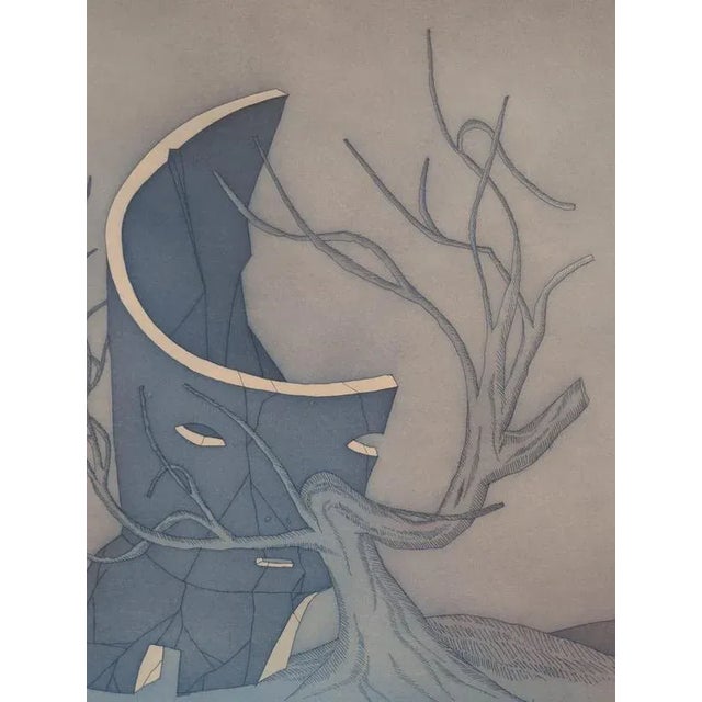 Jean Michel Folon, The Circular Ruins V, 1974, Etching For Sale - Image 4 of 9