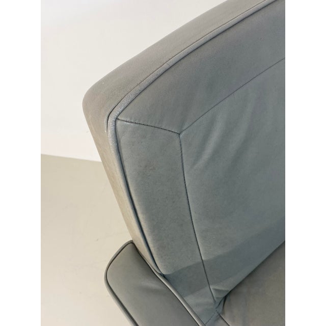 International Visitor Armchair in Leather Grey from Mobilier International For Sale - Image 10 of 17