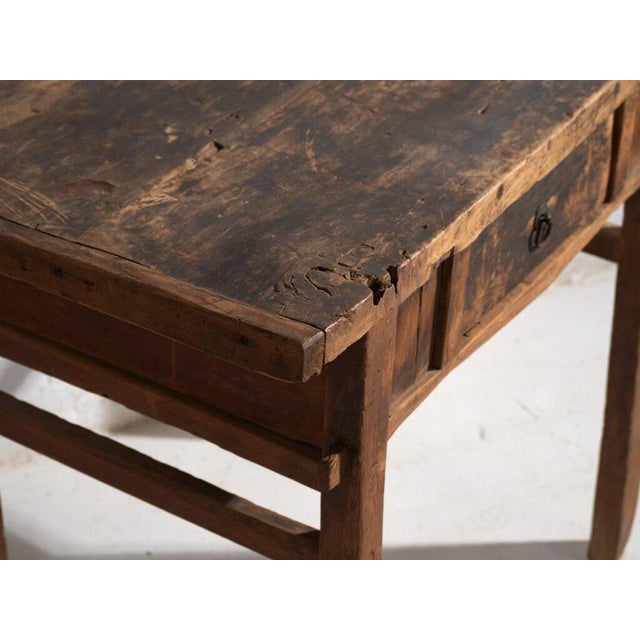Antique Elm Console Table, 1900s For Sale - Image 3 of 13