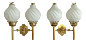Tortiglioni Wall Sconces by Naborre Corno and Angelo Lelii for Arredoluce, 1961, Set of 2