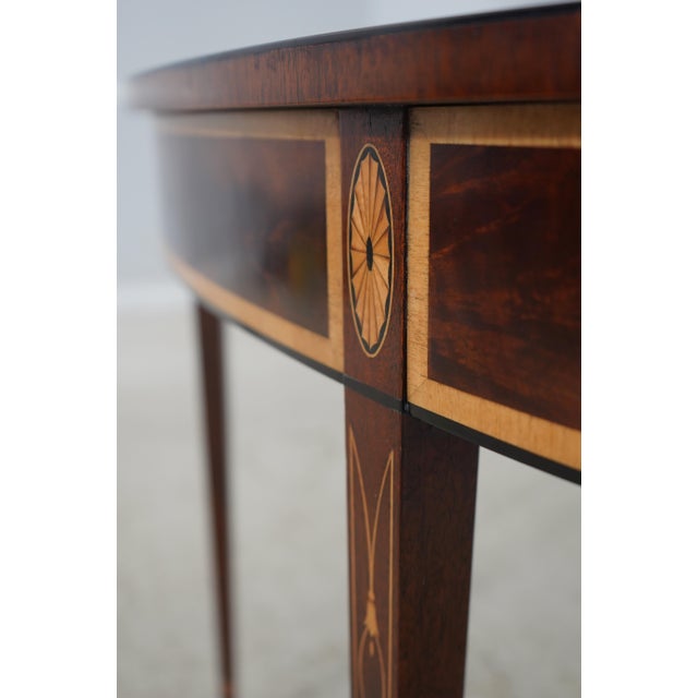 Stickley Federal Style Inlaid Mahogany Console Table For Sale - Image 10 of 14