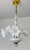 Vintage Italian White Murano Styled Calla Lilly Chandelier Brass Lighting 1970s For Sale - Image 11 of 17