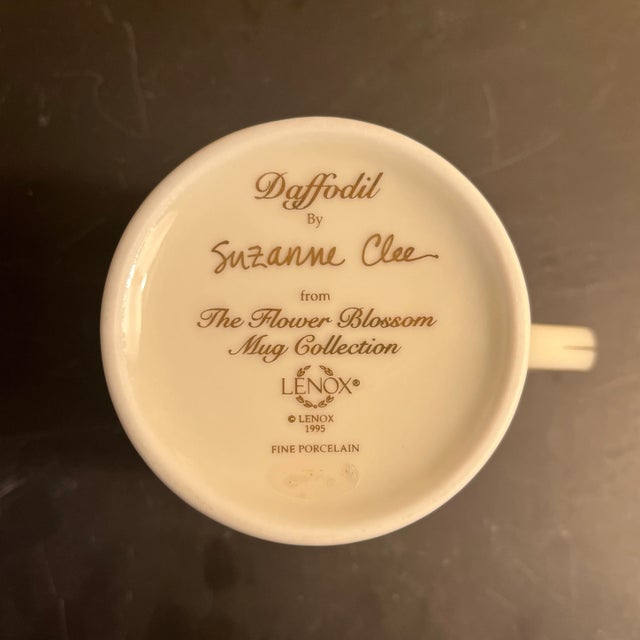 Lenox Bone China Mugs “The Flower Blossom Mug Collection” by Susanne Clee For Sale - Image 11 of 13