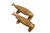 Rustic European Brass Fish Door Handles, a Pair For Sale - Image 3 of 3