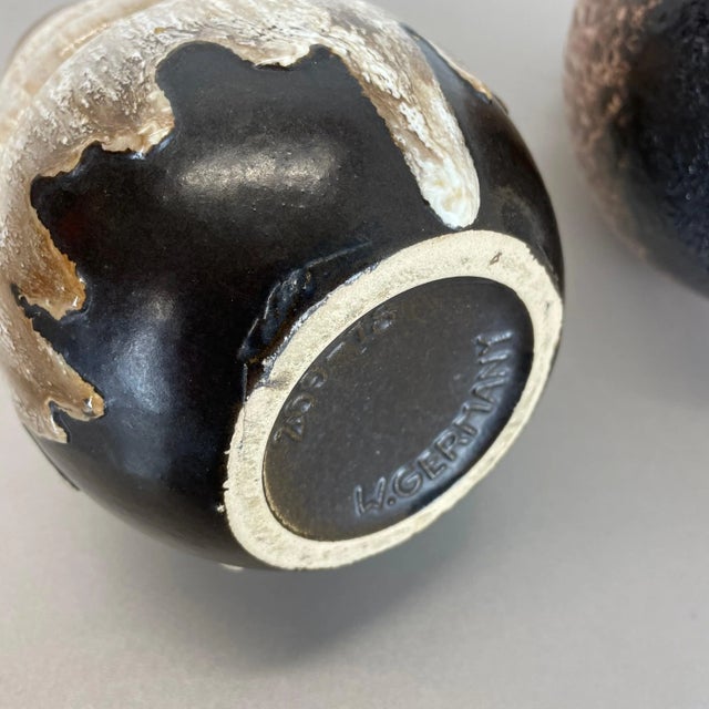 Fat Lava Pottery Vases by Scheurich, 1970s, Set of 2 For Sale - Image 15 of 18