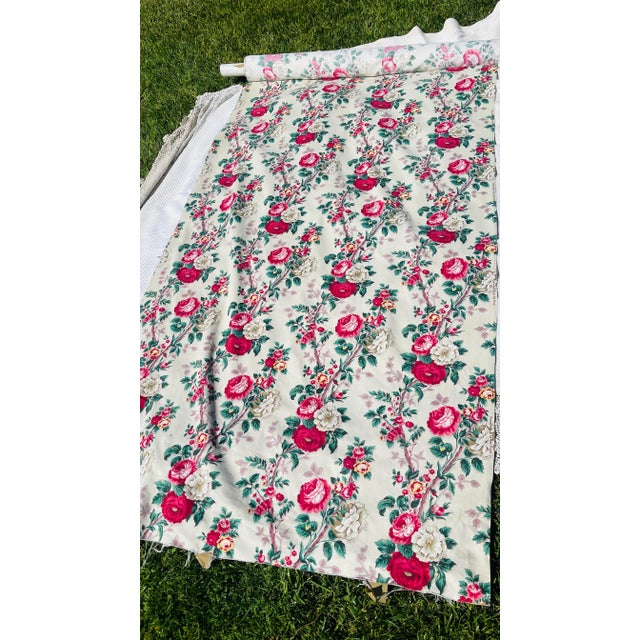 Beautiful cared for vintage fabric with flowers. Very good condition ready for your application.