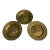 Vintage Brass Embossed Decorative Plates, Set of 3 For Sale