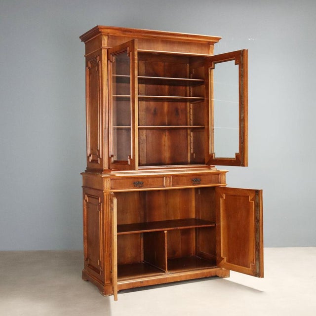 Sideboard in Walnut with Glass For Sale - Image 3 of 14