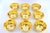 Washbasins in Gilded Silver with Engraved Plant Motifs and Beads, Set of 9 For Sale - Image 5 of 6