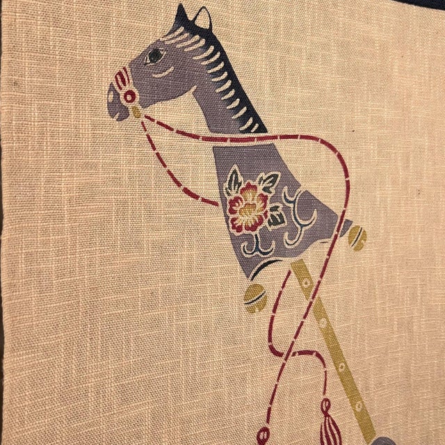 1980s Vintage Japanese Scroll of Toy Horse, 1980s For Sale - Image 5 of 8